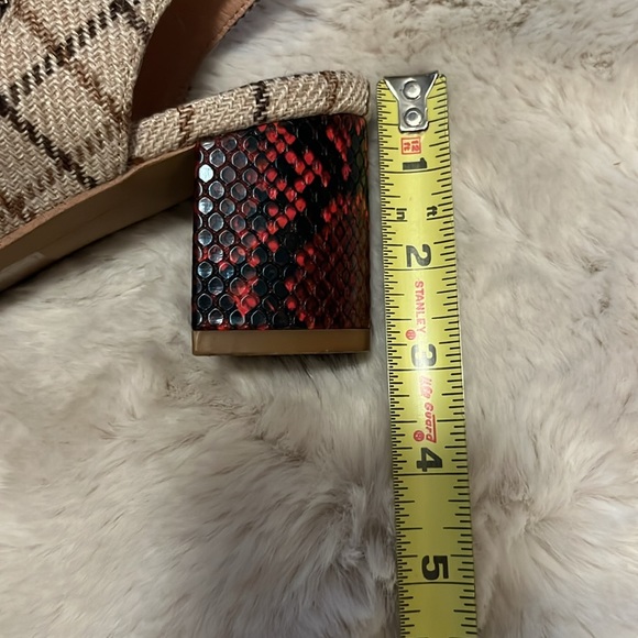 Mariko Anthropologie Marilou Plaid Snakeprint Colorblock Slingback Shoes Sz 7 - Picture 10 of 13